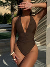 Backless Ruched Bikini Swimsuit