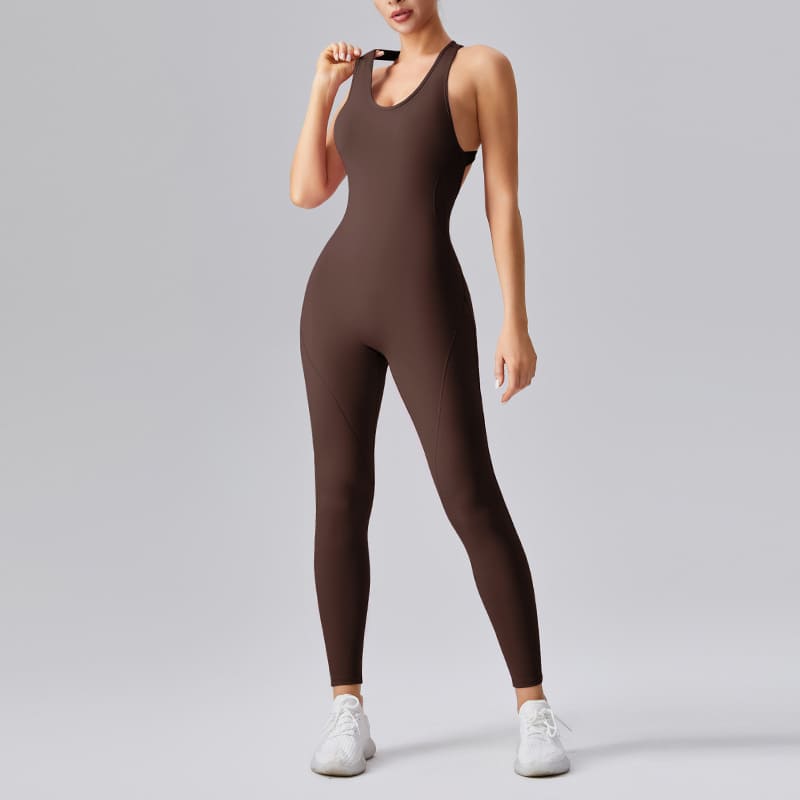 Backless sports quick-drying jumpsuit