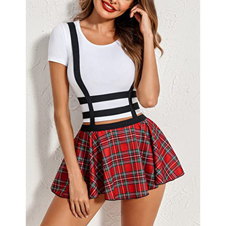 High-waisted slimming mini skirt