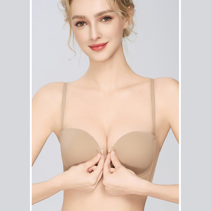 Front-fastening push-up anti-slip bra
