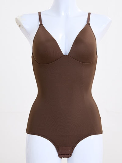 Deep V Neck Thong Bodysuit