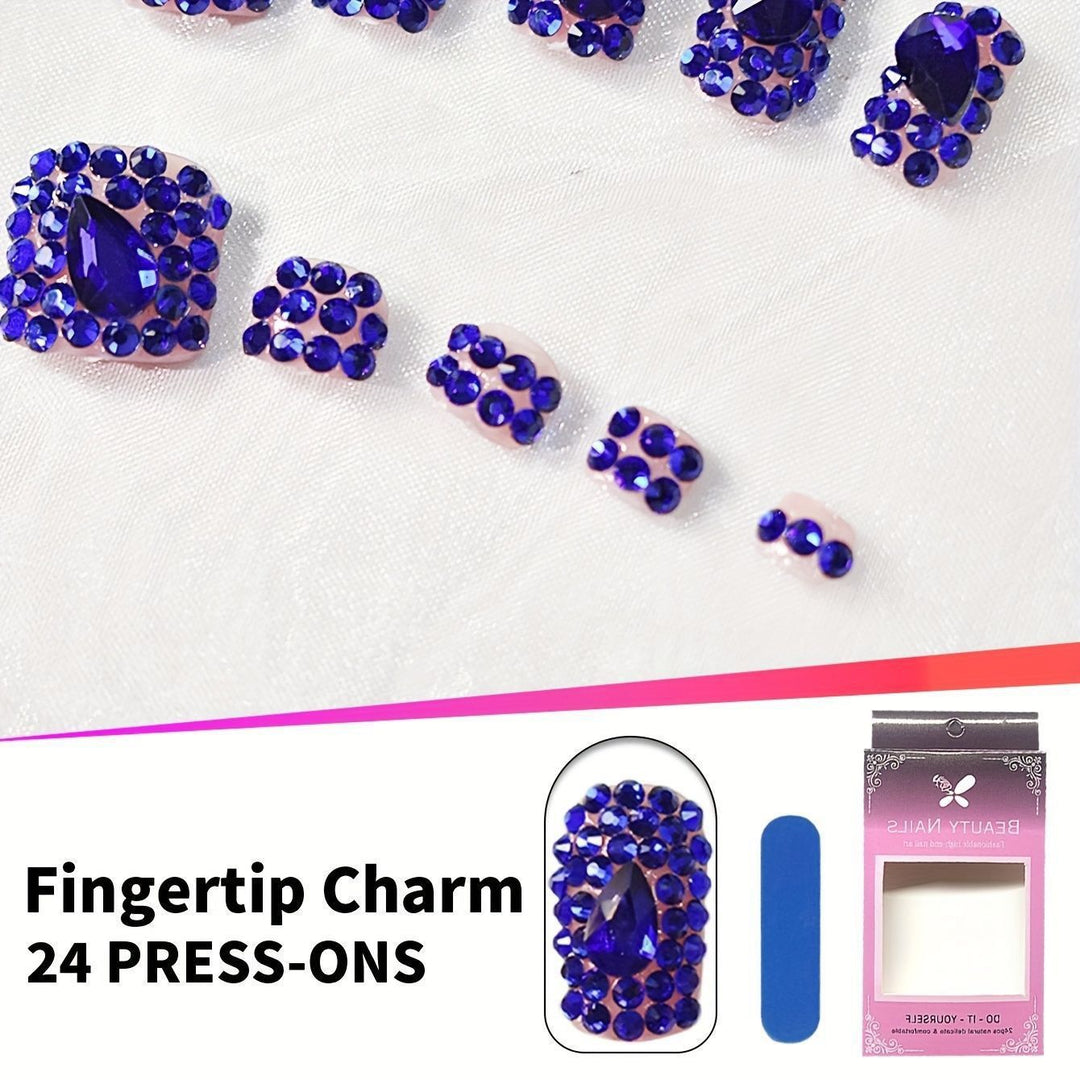 Sparkling diamond nail art