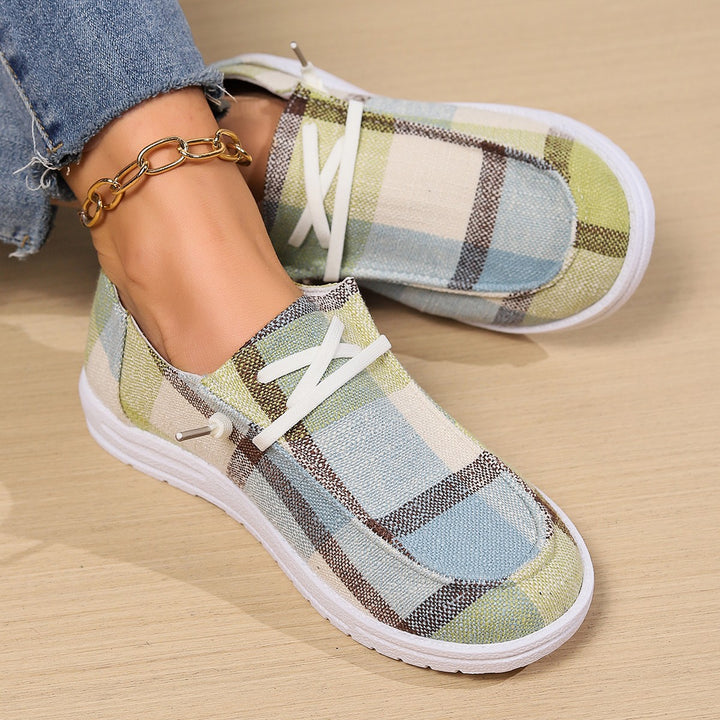 Round-toe lace-up casual shoes