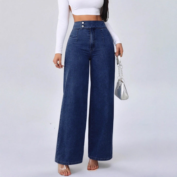 Straight Leg Loose Fit High Waist Jeans