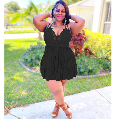 Halter Plus Size Lace Dresses