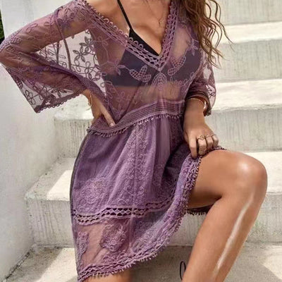Lace Loose Beach Cover-up Dress