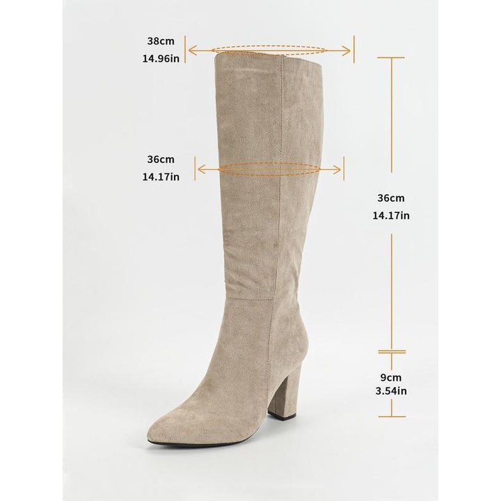 Women's chunky high-heeled boots