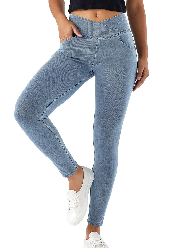 Tight-fitting, hip-lifting casual pants