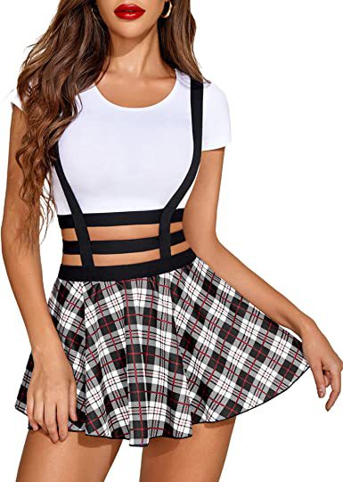 High-waisted slimming mini skirt