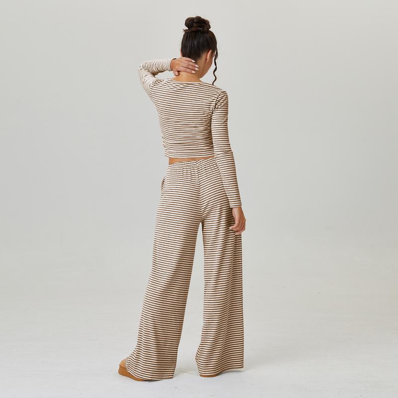 Striped slim-fit fashion suit