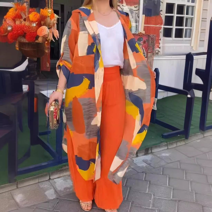 Women Colorful Sun Protective Casual Printed Long Thin Top