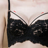 Black Unlined Strappy Lace Bra