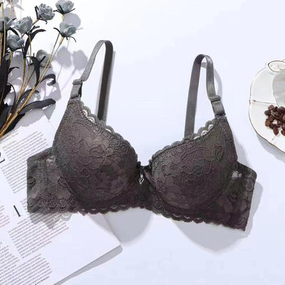 Lace Gathering Anti-Sagging Bra