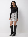 Snakeskin Zipper Skirt