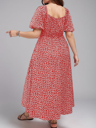 Split Floral Dress