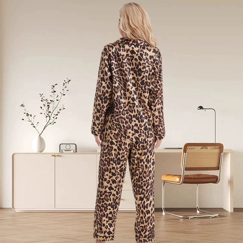 Leopard Home Printed Pajama Set