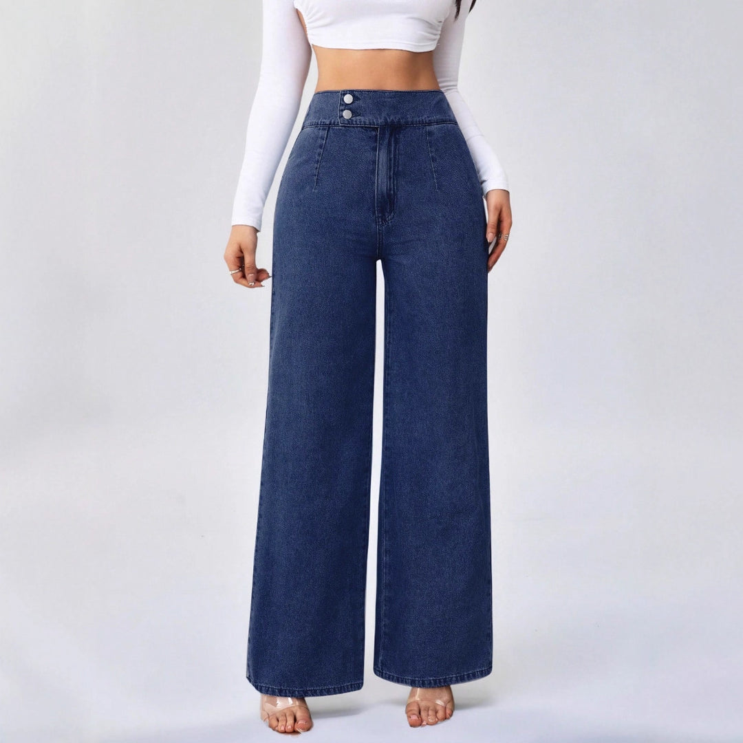Straight Leg Loose Fit High Waist Jeans