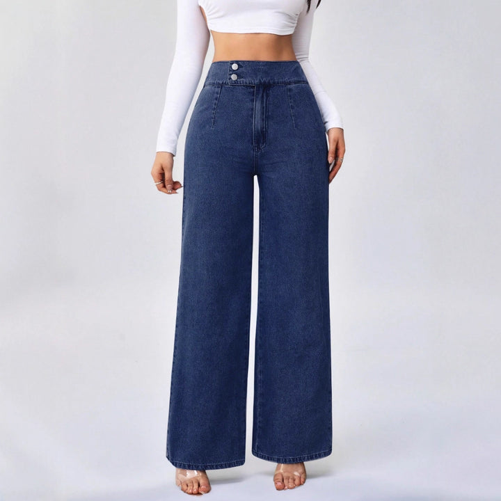 Straight Leg Loose Fit High Waist Jeans