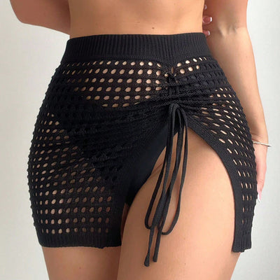 Lace Hanging Neck Backless One-piece Swimsuit