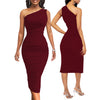Fashion One Shoulder Slim Dress