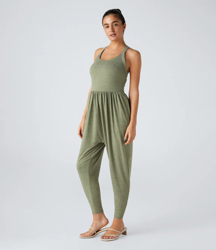 Sleeveless Strappy Sexy Bandeau Hip Lift Dress Pants