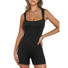 Women's solid color sports jumpsuit
