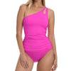 One Shoulder Lock Hole Bikini Top
