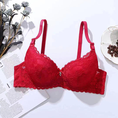 Lace Gathering Anti-Sagging Bra