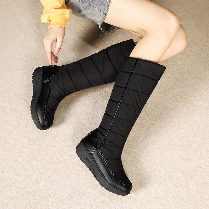 Winter long thick fleece snow boots