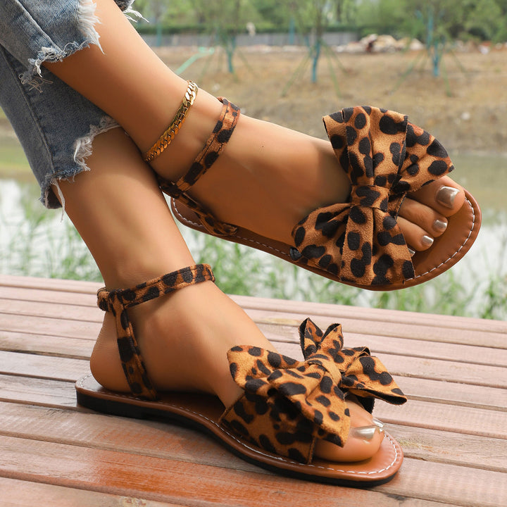 Bow-tie flat sandals