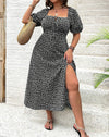 Split Floral Dress