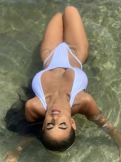 Mesh Patchwork One-piece Women's Bikini Swimsuit