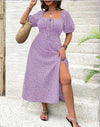 Split Floral Dress