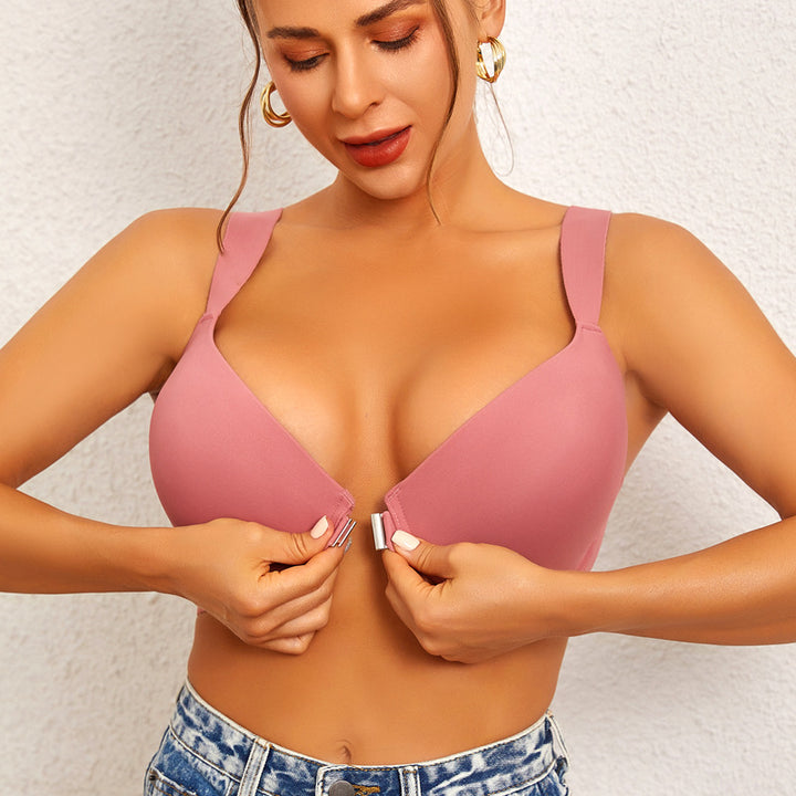 Front-clasp push-up bra
