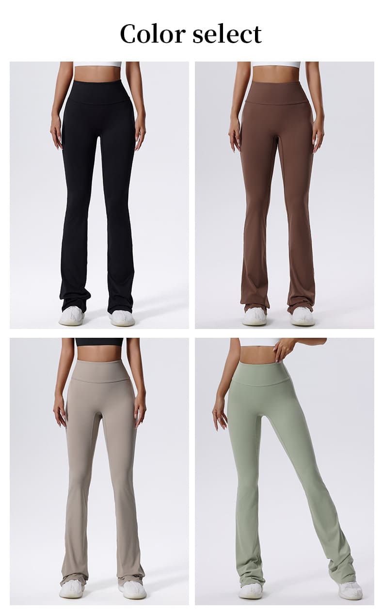 High Waisted Hip Lifting Micro Flare Yoga Pants