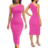 Fashion One Shoulder Slim Dress