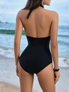 Backless Ruched Bikini Swimsuit