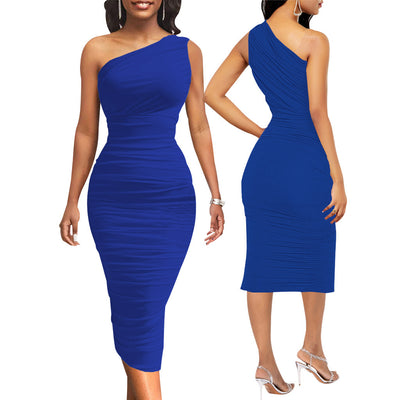 Fashion One Shoulder Slim Dress