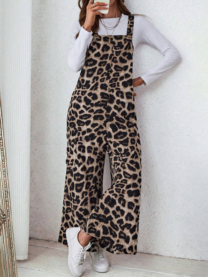Printed jumpsuit with pockets