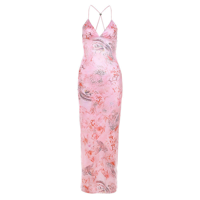Butterfly Halter Dress