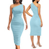 Fashion One Shoulder Slim Dress