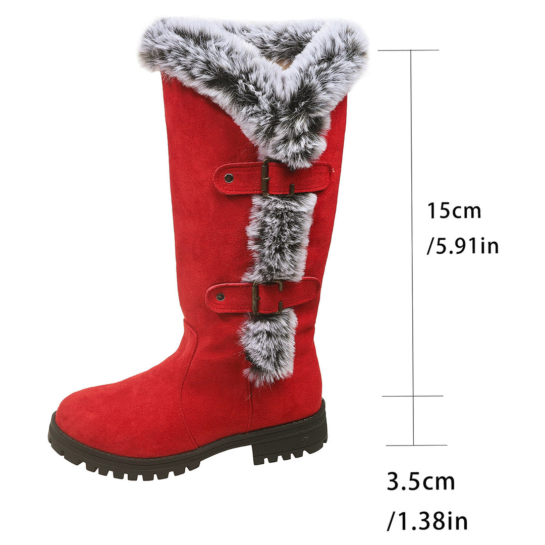 warm suede platform boots