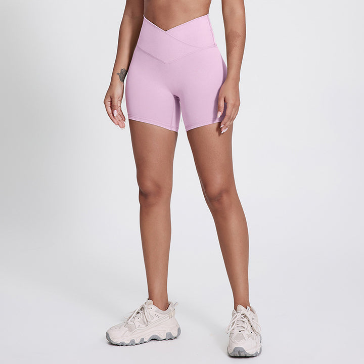 Yoga High Waisted Hip Lifting Athletic Shorts