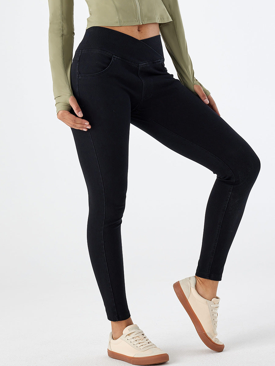 Tight-fitting, hip-lifting casual pants
