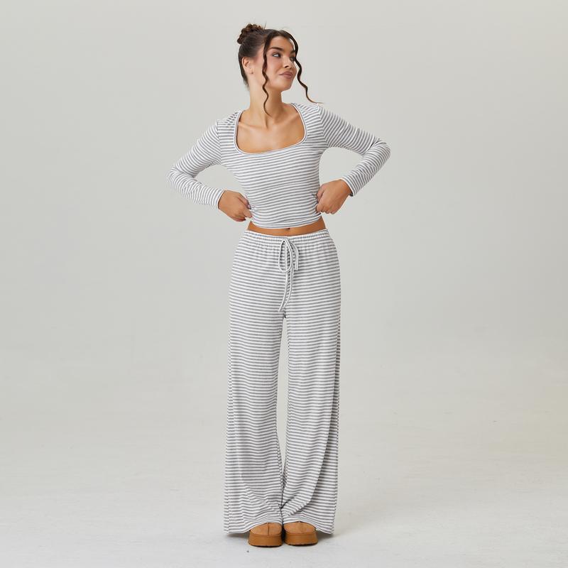 Striped slim-fit fashion suit
