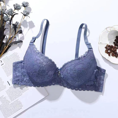 Lace Gathering Anti-Sagging Bra