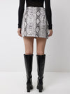 Snakeskin Zipper Skirt
