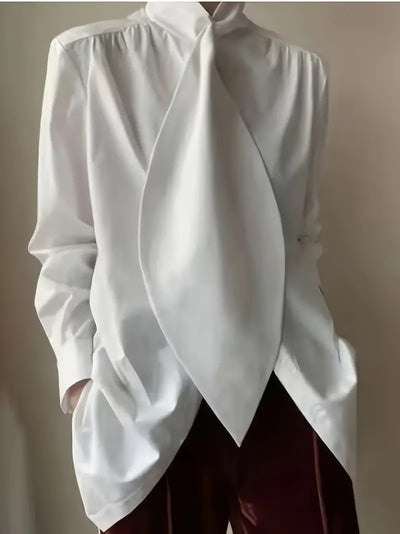 Fashion long sleeve high collar shirt