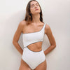 One Shoulder Cutout Beach Vacation Swimsuit