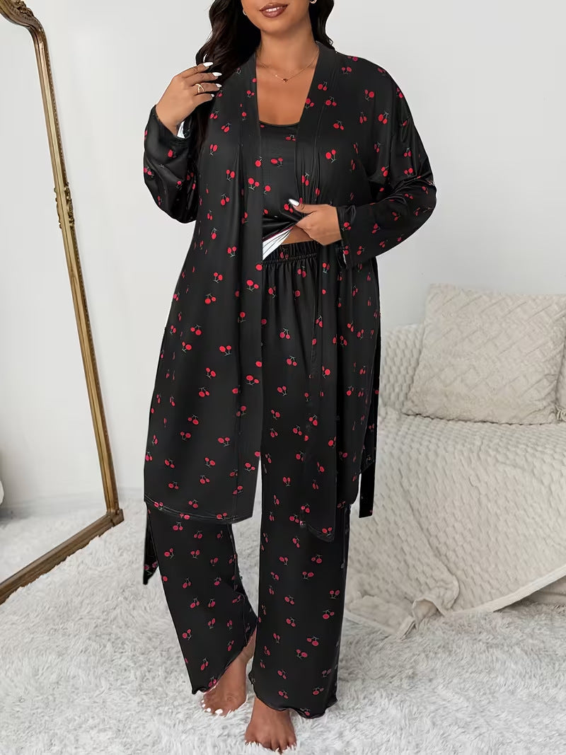 Floral Print Pants Pajama Set